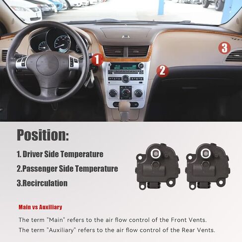 HVAC Air Door Actuator Heater Blend Door Levers Compatible with 2004-2013 Chevy Impala Replaces 604-108 1573517 1574122 15844096 22754988 52409974 in Saudi Arabia
