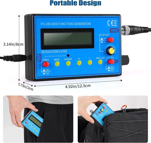 Koolertron 0/4-20mA DC 0-10V Signal Generator,2-IN-1Portable Mini Function Generator Built-in 1000mAh Rechargeable Battery,Analog Generator with 4-Digit LCD Display,Accuracy 0.01,for PLC/Panel Testing in Saudi Arabia