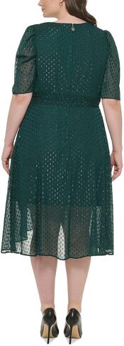 Tommy Hilfiger Women's V Neck Faux Wrap Midi Dress in Saudi Arabia
