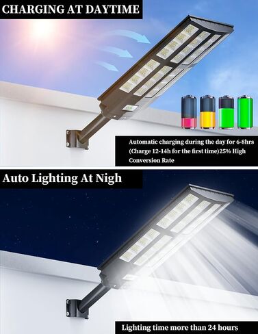JAYNLT Y-5500W Solar Street Lights Outdoor, 3000K/4000K/6500K 550000LM Solar Parking Lot Lights Commercial Dusk to Dawn, Waterproof Solar Flood Lights with Motion Sensor for Garage, Driveway in Saudi Arabia