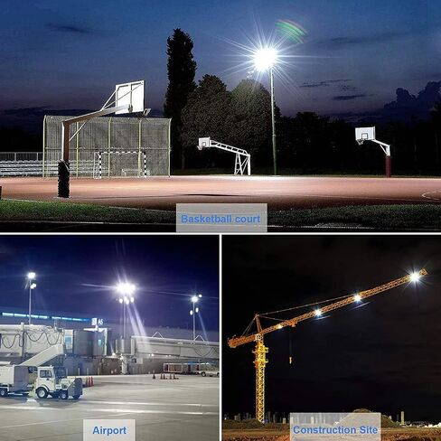 500W 2pack LED Flood Light Outdoor,(2750W Equivalent)Super Bright 58,500LM Daylight 5000K IP66 Waterproof Security LED Arena Lights,Commercial Lighting Floodlight for Backyard|Court|Stadium|Fields in Kuwait