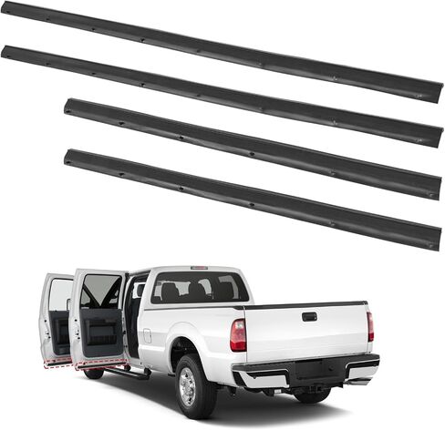 شريط مطاطي سفلي للباب الخلفي الأمامي متوافق مع 1999-2016 Ford F250 F350 F450 F550 Super Duty، 2000-2005 Ford Excursion استبدال # F81Z-2520758-AA 1C3Z-26253A24-A (4 قطع) in Kuwait