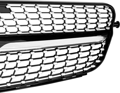 Grill Front Grille Compatible with 2008 2009 2010 2011 2012 2013 2014 Mercedes Benz W204 C Class C250 C300 C350 (Diamond Style-Black) in Saudi Arabia