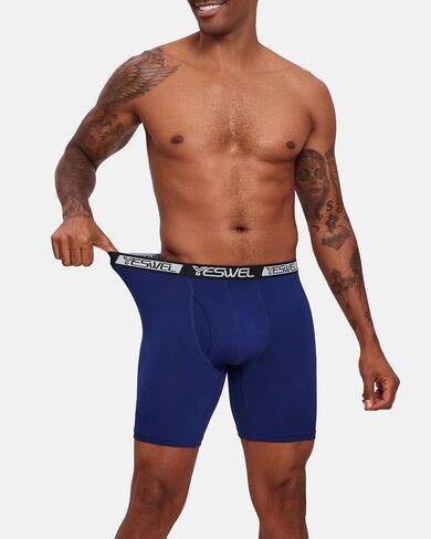 Men's Underwear Boxer Briefs, Performance Athletic Microfiber for Active Sports 3 Pack in Saudi Arabia