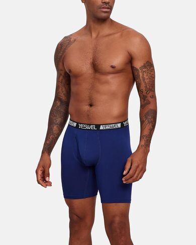 Men's Underwear Boxer Briefs, Performance Athletic Microfiber for Active Sports 3 Pack in Saudi Arabia
