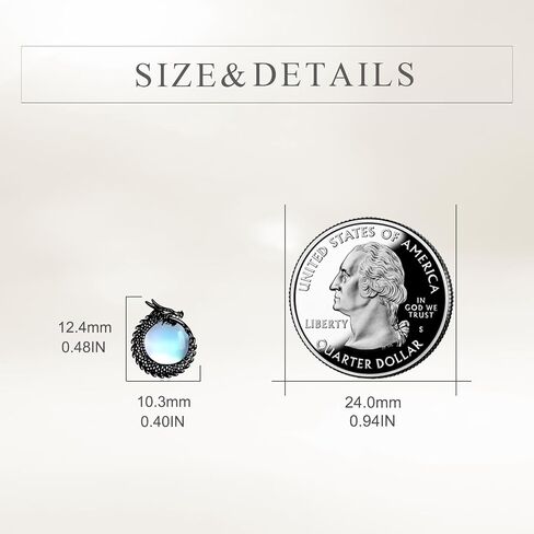 CRMAD Dragon Earrings for Women Sterling Silver Dragon Moonstone/Labradorite Stud Earrings Dragon Jewelry Gift in Saudi Arabia