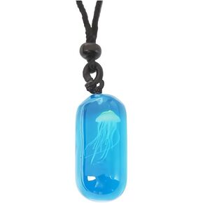 1Pcs Luminous Jellyfish Necklace Men's Pendant
