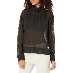DKNY Women's Mesh Drawstring Hoodie