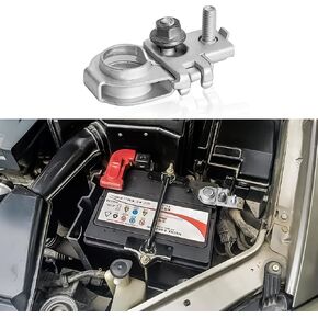 Battery Terminal Connector, Battery Cable Terminal End, 91980-3X010 Positive Battery Terminals with Nuts, Car Accessories Top Post Positive Battery Terminal Compatible with Hyundai Genesis Kia