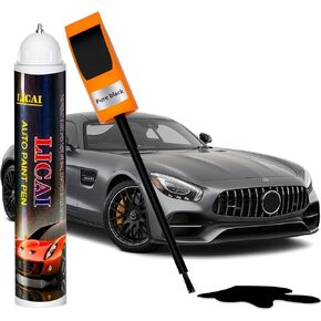 Black Touch Up Paint for Cars, Automotive Black Car Scratch Remover Pen, Two-In-One Car Touch Up Paint Pen, Quick & Easy Solution to Repair Minor Automotive Paint Scratch Repair 0.4 fl oz
