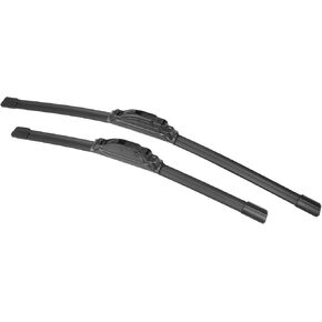 X AUTOHAUX 2pcs 21"+16" Silicone Front Windshield Wiper Blade for Chevrolet Spark 2010-2015 Windscreen Wiper OE Replacement Set All-Seasons J/U Hook