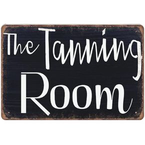 Creative Tin Sign The Tanning Room Funny Novelty Metal Sign Retro Wall Decor for Home Gate Garden Bars Restaurants Cafes Office Store Pubs Club Sign Gift 8X12 inch