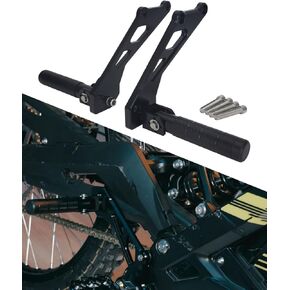 JFG RACING Surron Rear Foot Pegs Kit,Sur Ron Pedals Rests with Bracket for Electric Dirt Bike Surron/Sur S/Sur X/Sur L1E/X160/X260 Black