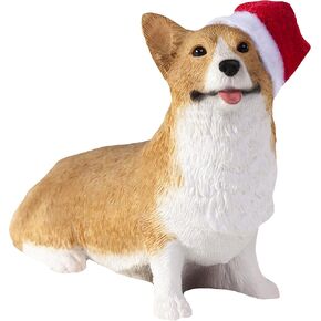 Sandicast Red Pembroke Welsh Corgi Sculpture, Sitting, Small Size