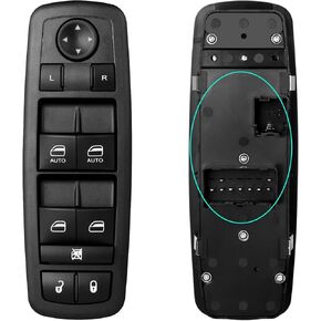 Master Power Window Control Switch for 2009-2012 Dodge Ram 1500 2500 3500 Pickup Crew Cab Quad 09 10 11 12 4602863AD 4602863AB, 3+9 PINS, Driver Side Door Lock Window Controller