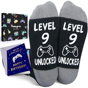 HAPPYPOP 10 Year Old Birthday Gifts Ideas for Boys - Socks for Tween Girls Age 10 in Gift Box, Presents for 10 Year Olds, Ten Year Old Gifts for Kids with Greeting Card
