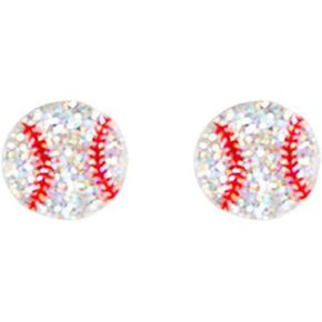 Lightweight Glitter Stackable Cute Sports Rugby Basketball Football Baseball Creative Classic Ball Shiny Stud Earrings Sports Game Lover Jewelry for Women