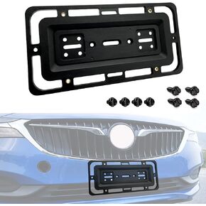 Universal Front/Back License Plate Tag Holder Mounting Mount, Bumper Bracket,License Plate Bumper Bracket for All Type AUTO CAR Truck Van SUV Trailer CAR (4 Screws 4 Bolts- Included)