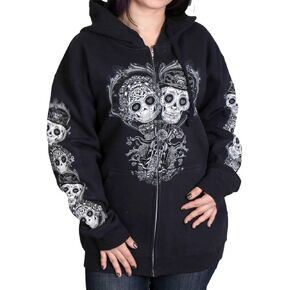 Hot Leathers Women's Sugar Couple Full Cut Zip Up Hooded Sweat Shirt