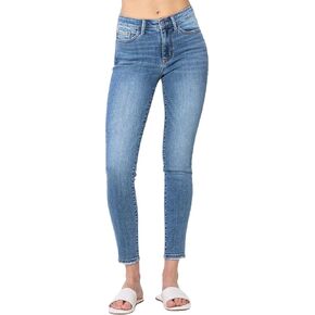 بنطلون جينز ضيق عتيق متوسط ​​الارتفاع للنساء من جودي بلو 82548 (أزرق متوسط، 3) in Kuwait