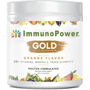 Gold - New Formula - Targeted Support to Help Increase Natural Killer Cell Activity with 35+ Vitamins Minerals - Powder Formula (10 Ounce (Pack of 1), Strawberry)