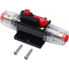 60A قطاع دارة التبديل مضمنة فيوز قطاع دارة حامل إعادة تعيين الصمامات دليل إعادة تعيين 12 فولت-48 فولت تيار مستمر ل مركبة بحرية سيارة الصوت الصوت RV شاحنة in Kuwait