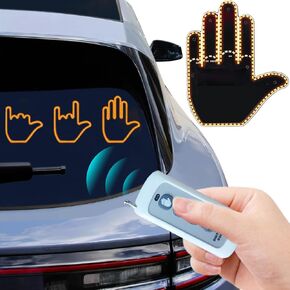 Ride Mate - Road Mate Hand,Glogesture Hand Light for Car - Led Hand Gesture Light Up Hand for Car Window,Road Rage Hand Led Sign,4 Gesture Finger Flicker Gesture Beam,Glowgesture for Truck