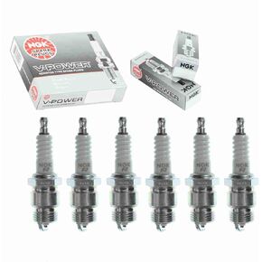 6 pc NGK V-Power Spark Plugs compatible with Ford F-150 4.9L L6 1975-1986