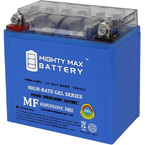 Mighty Max Battery YB9A-AGEL - 12 Volt 9 AH, GEL Type, 130 CCA, Rechargeable Maintenance Free SLA AGM Motorcycle Battery (1 Pack)