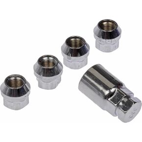 Dorman 711-226 Wheel Nut Lock Chrome Spline Drive Bulge 1/2-20 Compatible with Select Models, 4 Pack