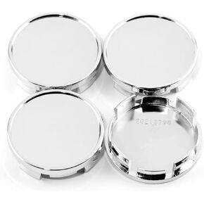 63mm 2.48 in Wheel Center caps for Chevy Chevrolet Dodge Toyota Lexus Center Hubcaps 4 Pack Chrome Center Cover Replacement, Outer: 2.48in, Inter: 2.3in