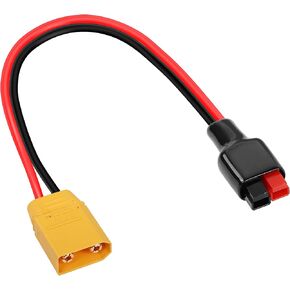 PNGKNYOCN 45A Connector to XT90 Short Cable,12AWG XT90 Male Plug to Solar Panel Connector Conversion Cable for Portable Power Station,Solar Panel（0.3M）