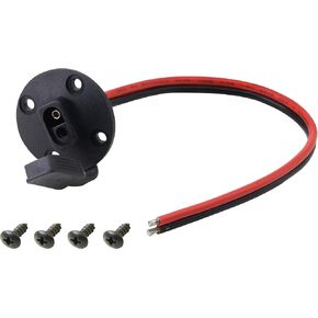 CERRXIAN 30CM 12AWG SAE Socket Solar Weatherproof Sidewall Port DIY Cord, SAE Quick Disconnect Wire Harness Panel Mount Power Cable with Cap for Motorcycle, Car, Generator