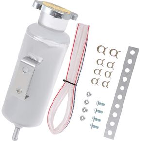 SCITOO Coolant Recovery Overflow Reservoir Tank Coolant Reservoir Bottle [W/Sensor &with Cap]300ml Universal Silver Only applicable to the corresponding capacity the vehicle model does not affect