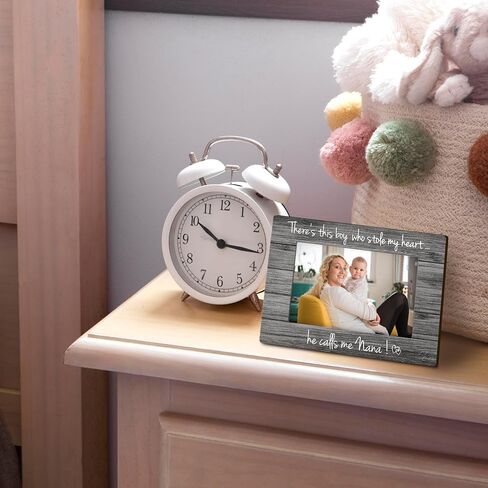 Nana 4x6 Picture Frame, Nana Birthday Gifts, Nana Gifts from Grandkids, Grandma Photo Frame, There's This Boy Who Stole My Heart He Calls Me Nana Picture Photo Frames for Desk Decor in Kuwait