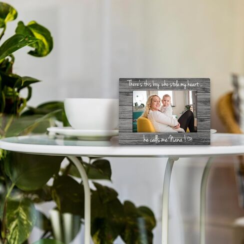 Nana 4x6 Picture Frame, Nana Birthday Gifts, Nana Gifts from Grandkids, Grandma Photo Frame, There's This Boy Who Stole My Heart He Calls Me Nana Picture Photo Frames for Desk Decor in Kuwait