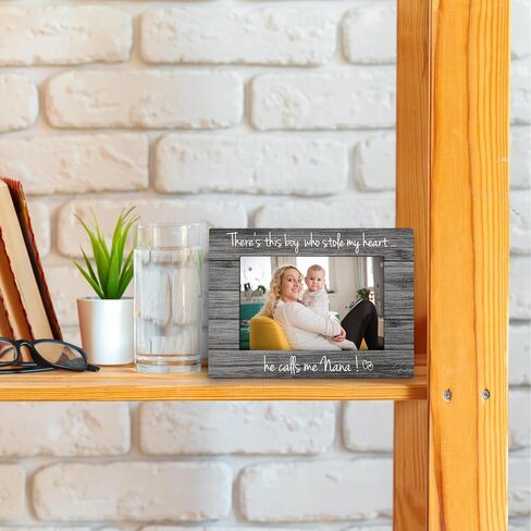 Nana 4x6 Picture Frame, Nana Birthday Gifts, Nana Gifts from Grandkids, Grandma Photo Frame, There's This Boy Who Stole My Heart He Calls Me Nana Picture Photo Frames for Desk Decor in Kuwait