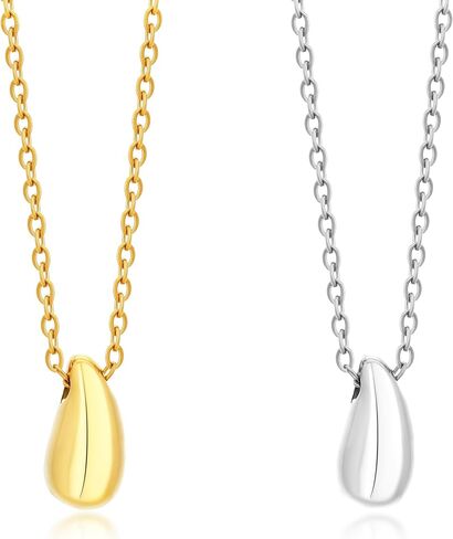 MISS RIGHT Teardrop Necklace Gold Necklace for Women Water Tear Drop Charm Collar Necklace Dainty Pendant Necklace Waterdrop Shape Trendy Jewelry Gift Valentines Day Jewelry Gifts in Saudi Arabia