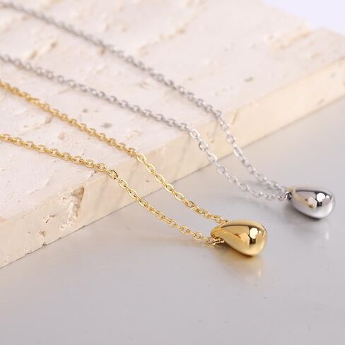 MISS RIGHT Teardrop Necklace Gold Necklace for Women Water Tear Drop Charm Collar Necklace Dainty Pendant Necklace Waterdrop Shape Trendy Jewelry Gift Valentines Day Jewelry Gifts in Saudi Arabia