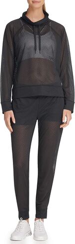 DKNY Women's Mesh Drawstring Hoodie in Saudi Arabia
