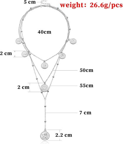 FOTN Gold Layered Necklaces for Women, 14K Dainty Gold Chain Necklace Women Trendy Cuban Link Chain Toggle Clasp Necklace Fashion Chunky Jewelry for Women in Kuwait