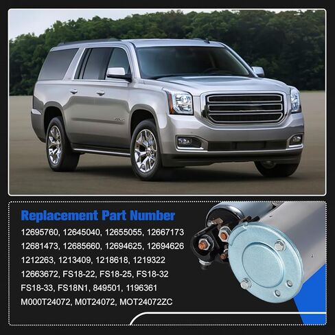 12695760 محرك بداية متوافق مع شيفروليه سيلفرادو 1500 سوبربان تاهو إكسبريس 2500 3500 جي إم سي سييرا 1500 يوكون سافانا 2500 3500 4.3L 5.3L 6.2L V6 V8 2014-2020 استبدال # 12655055 in Kuwait