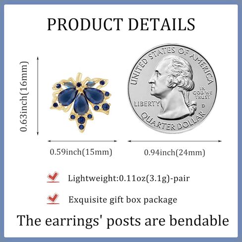 ATIMIGO Fall Maple Leaf CZ Stud Earrings Cute Sparkly Hypoallergenic Cubic Zirconia Crystal Rose/White/14K Gold Stud Earrings for Women Thanksgiving Earrings Accessories Jewelry Gifts in Kuwait