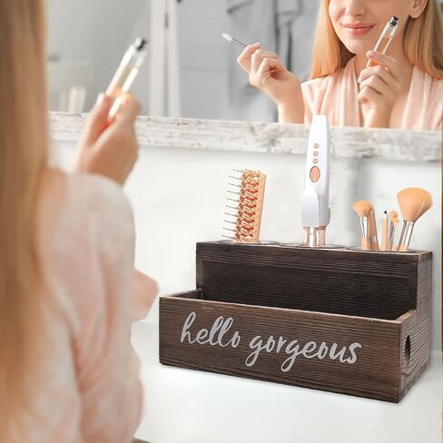 Stylish Blow Dryer Holder With Hot Tools Organizer Bathroom Vanity Countertop Organization for Vanity Cabinet Storage Stand Makeup,Straightener,Brush,Vanity in Saudi Arabia