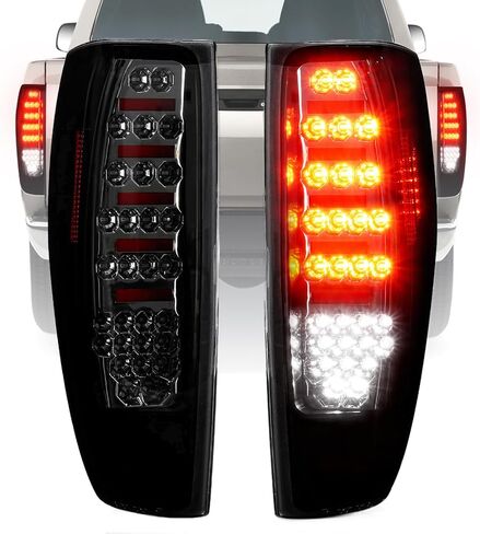 LED Tail Light Fit for Chevy Colorado/GMC Canyon 2004-2012, Rear Brake Lamp Taillight Assembly, Chrome Housing Smoke Lens in Saudi Arabia