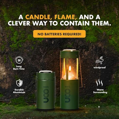 UCO Original Candle Lantern Value Pack with 3 Candles and Storage Bag, Original Size, Powder Coated, Volcano in Saudi Arabia