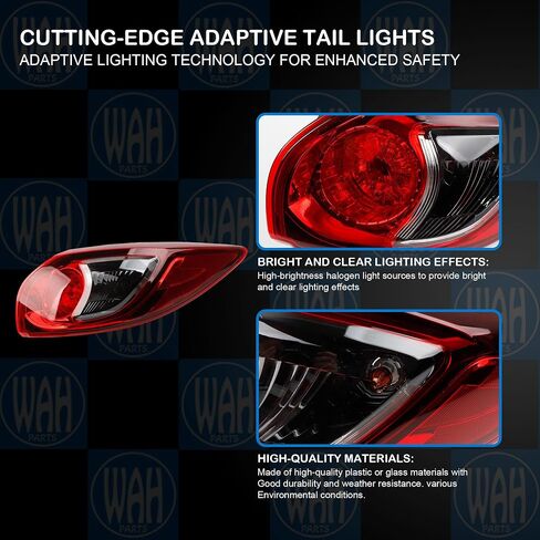 Passenger Side Tail Light Assembly Compatible With 2013-2016 Mazda CX-5 Rear Brake Lamp KD3351150C KD3351150D in Saudi Arabia