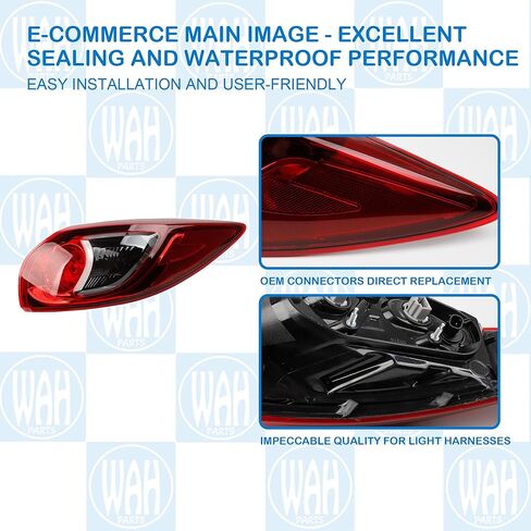 مجموعة مصابيح الذيل الجانبية للركاب متوافقة مع مصباح الفرامل الخلفي مازدا CX-5 2013-2016 KD3351150C KD3351150D in Kuwait