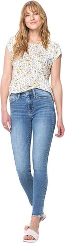 بنطلون جينز ضيق عتيق متوسط ​​الارتفاع للنساء من جودي بلو 82548 (أزرق متوسط، 3) in Kuwait