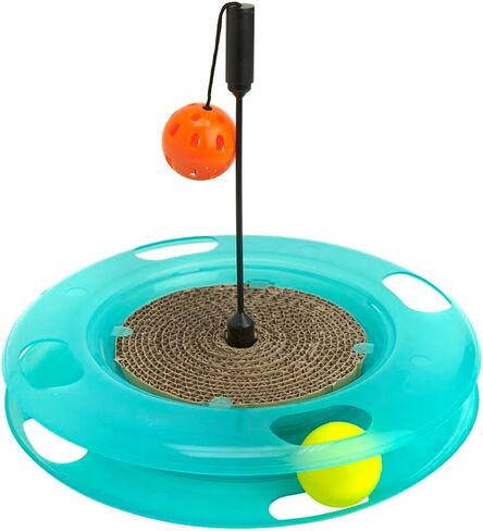 Kitty City Swat Track Cat Toy, 3 Toys in 1 Cat Toy for Cat and Kitty, 10.5" x 12.00" x 12.00, CM-0209-CS01 in Kuwait
